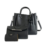 Fringe Shoulder Bag Set PU Leather Mother Bag