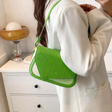 Cartoon Embossed Flap Shoulder Bag Retro Crossbody Bag