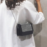 Spring Western Style Women's Leather Messenger Bag Small Square Shoulder Bag