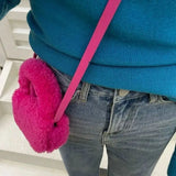 Jurchen Wool Messenger Bag, Casual Handbag, Earphone Bag