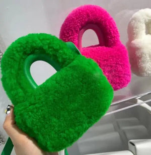 Jurchen Wool Messenger Bag, Casual Handbag, Earphone Bag