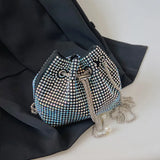 Women's Diamond Bucket Mini Bag Ins Chain Messenger Bag