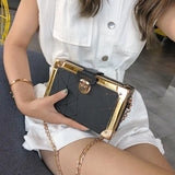 High-End Small Square Bag Shoulder Chain Messenger Bag