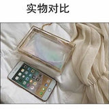 Acrylic Women's Messenger Bag with Chain Strap