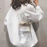 Acrylic Women's Messenger Bag with Chain Strap
