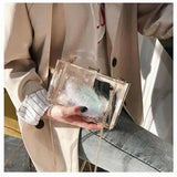Acrylic Women's Messenger Bag with Chain Strap