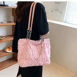 Canvas Tote Bag Commuter Shoulder Bag Large Capacity Denim Women's Bag