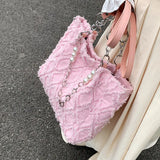 Canvas Tote Bag Commuter Shoulder Bag Large Capacity Denim Women's Bag