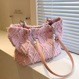 Canvas Tote Bag Commuter Shoulder Bag Large Capacity Denim Women's Bag