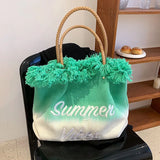 Women's Large Woven Shoulder Bag