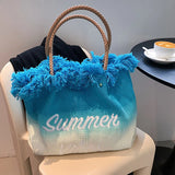 Women's Large Woven Shoulder Bag