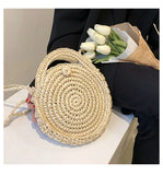 Straw Woven Large-Capacity Women's Shoulder Bag