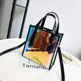 Transparent Laser Tote Bag for Women, Single Shoulder Mother Bag