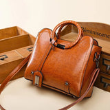 Vintage PU Leather Shoulder Hand Bag Ladies Casual Crossbody Purses
