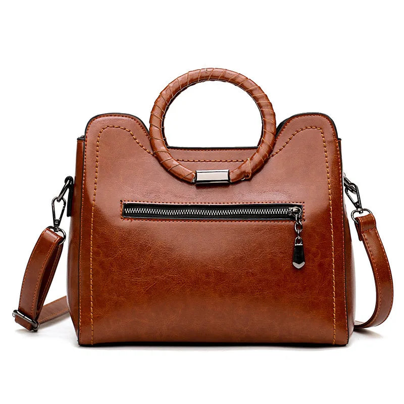 Vintage PU Leather Shoulder Hand Bag Ladies Casual Crossbody Purses
