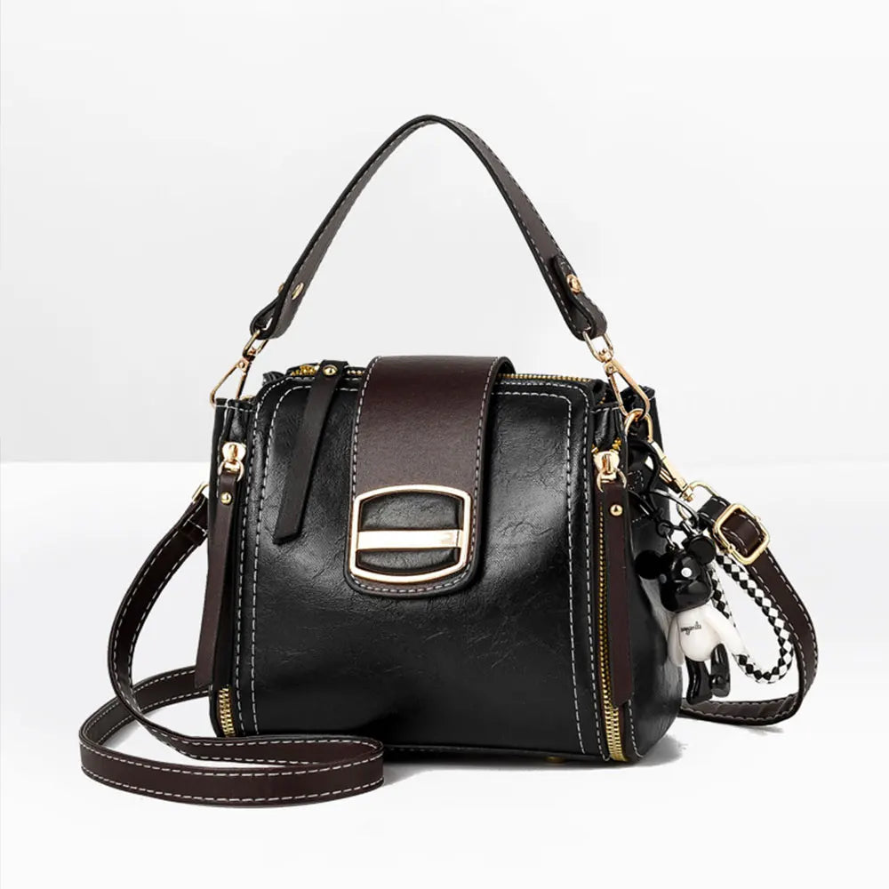 Vintage Leather Shoulder Bag Daily Casual Crossbody Purse