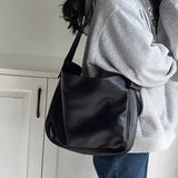 Solid Large-Capacity Women's Shoulder Bag