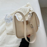 Women's PU Leather Crossbody Bag Clutch Brown
