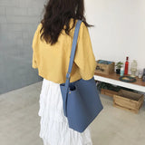 Women's PU Leather Shoulder Bag Large Capacity Mother Bag Messenger Bag