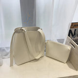 Women's PU Leather Shoulder Bag Large Capacity Mother Bag Messenger Bag