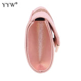 Crystal Flash Evening Bag Silver Pink Wallet Ball Bag