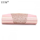 Crystal Flash Evening Bag Silver Pink Wallet Ball Bag