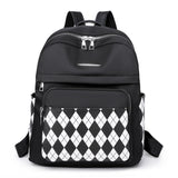 Women's Shoulder Bag Diamond Pattern College School Backpack