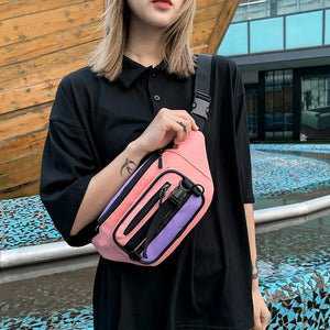 Women's Canvas Messenger Bag Solid Chest Bag