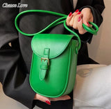 British Style Cowhide Camera Bag for Women