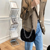 2022 Women Plush Bucket Bag Soft Faux Fur Shoulder Bag