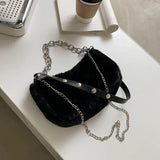 2022 Women Plush Bucket Bag Soft Faux Fur Shoulder Bag