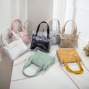 2022 PVC Jelly Bag Women Mini Transparent Shoulder Handbag