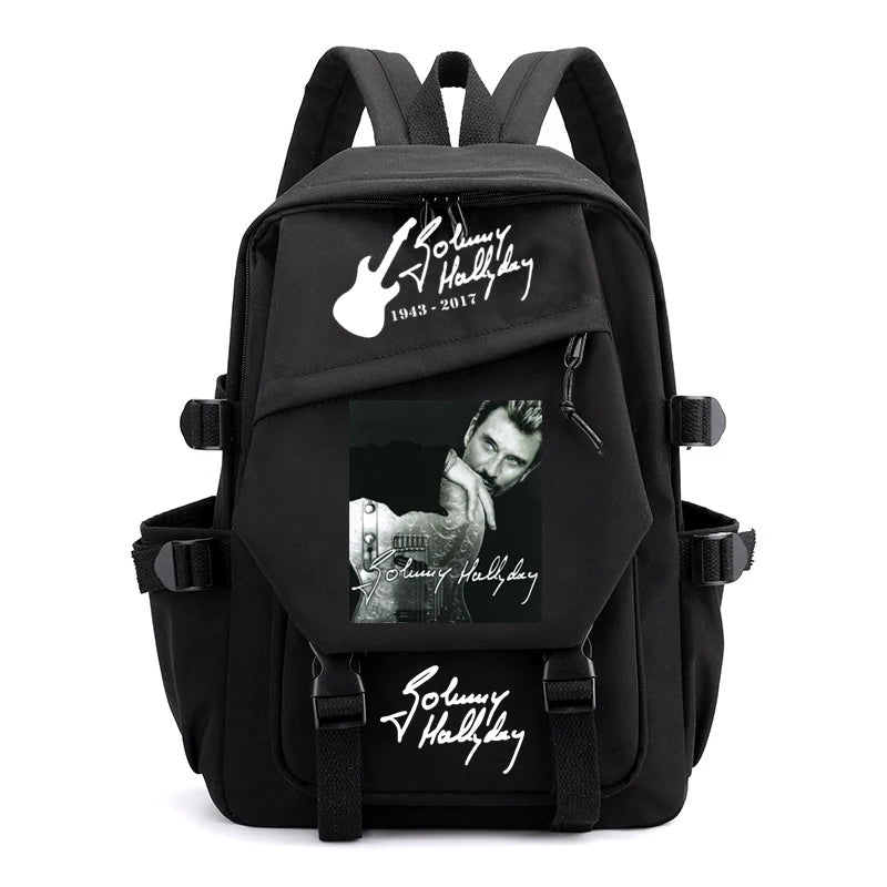 2022Johnny Hallyday lightweight nylon backpack