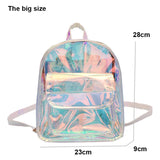 Mini Silver Laser Holographic Backpack Girls Shoulder Bag