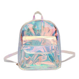 Mini Silver Laser Holographic Backpack Girls Shoulder Bag