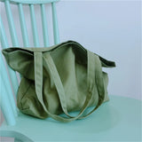 2022 Women Canvas Shopping Bag Casual Shoulder Handbag Eco-Friendly Grocery Tote