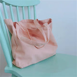 2022 Women Canvas Shopping Bag Casual Shoulder Handbag Eco-Friendly Grocery Tote