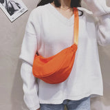 2022 Retro Solid Chest Bag Women's Messenger Bag Waist Bag Canvas Bag
