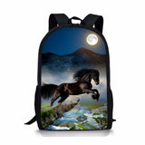 2022 Running Horse Pattern Schoolbag - Kids Gift Backpack