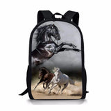 2022 Running Horse Pattern Schoolbag - Kids Gift Backpack