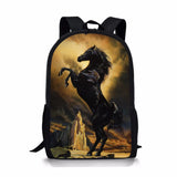 2022 Running Horse Pattern Schoolbag - Kids Gift Backpack