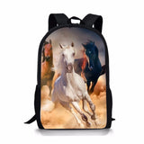 2022 Running Horse Pattern Schoolbag - Kids Gift Backpack