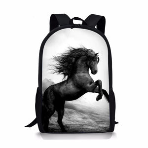 2022 Running Horse Pattern Schoolbag - Kids Gift Backpack