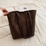 2022 Women's Vintage Shoulder Bag Large Capacity Bucket Bag