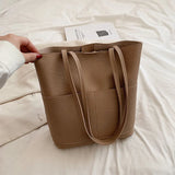 2022 Women's Vintage Shoulder Bag Large Capacity Bucket Bag