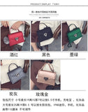 2022 Women's Bag PU Leather Rivets Handbag Shoulder Bag