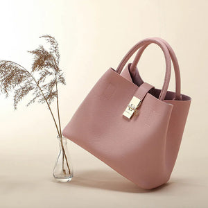 2022 Women's PU Leather Shoulder Bag Solid Mother-in-Law Bag