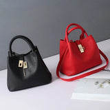 2022 Women's PU Leather Shoulder Bag Solid Mother-in-Law Bag