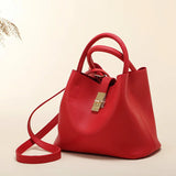 2022 Women's PU Leather Shoulder Bag Solid Mother-in-Law Bag