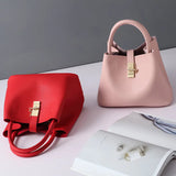 2022 Women's PU Leather Shoulder Bag Solid Mother-in-Law Bag